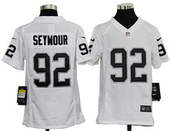 Nike white youths Game Jersey Oakland Raiders 92 Richard Seymour